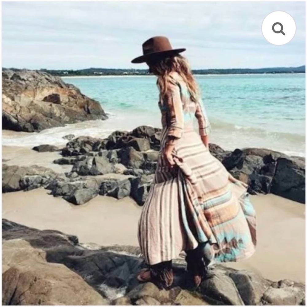 Reserved -Spell Peyote Maxi Dress duster size Large - Picture 6 of 17
